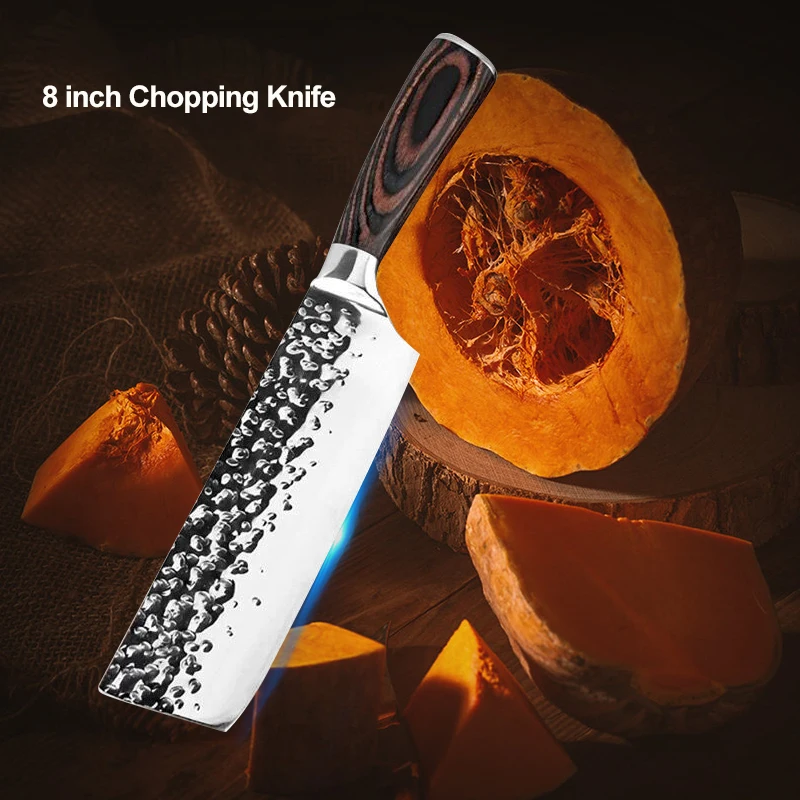 Кухонный нож 8 дюймов Chef 7CR17 440C немецкий японский резак из нержавеющей стали