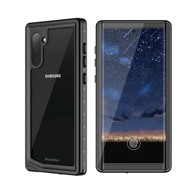 Black B IP68 Note10+ Водонепроницаемый чехол для samsung Note 10 чехол samsung Galaxy Note 10 Plus водонепроницаемая крышка 360 Защита Note10 5G - Цвет: Black B