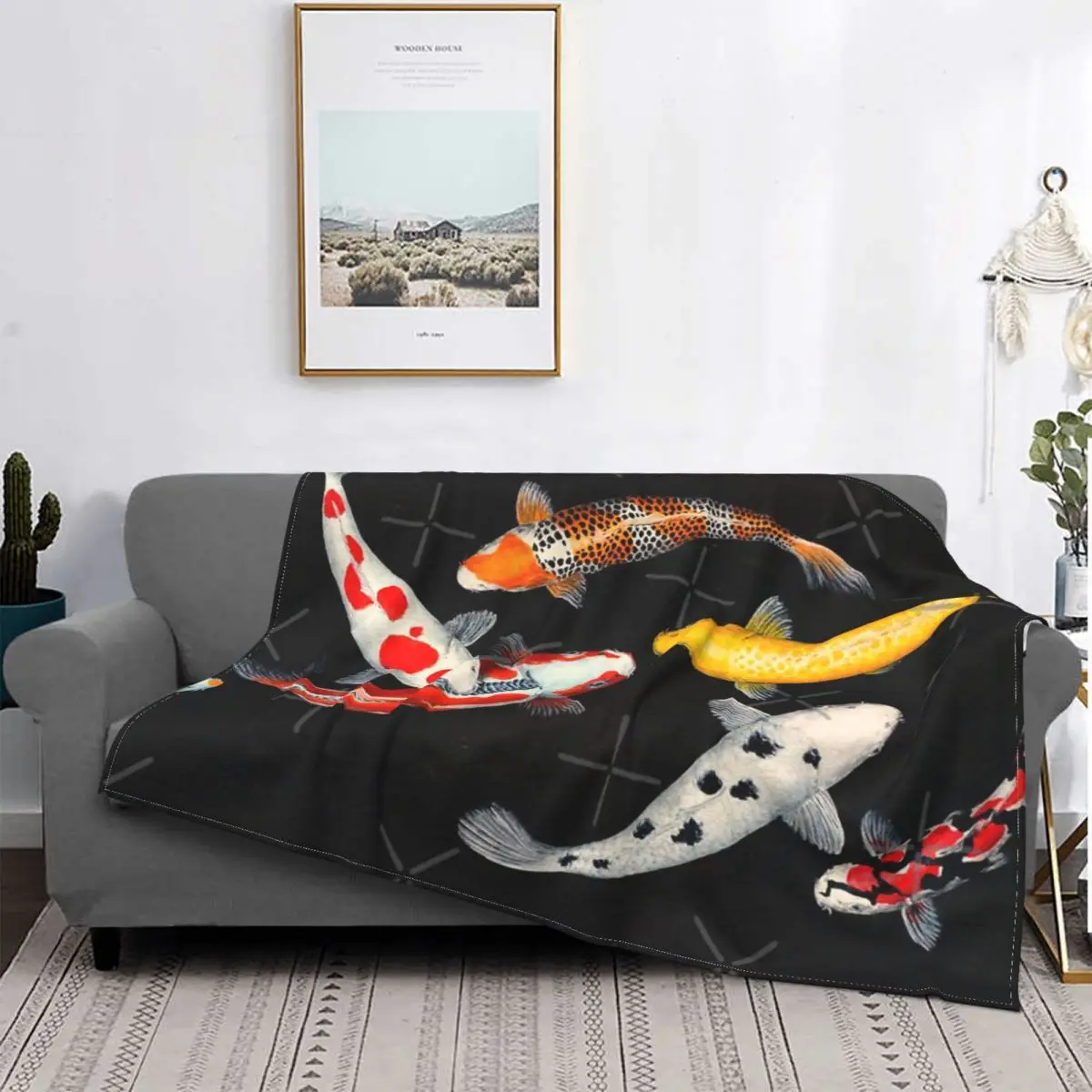 

Koi Lucky Mix-colcha a cuadros para cama, manta Kawaii для детей, 150