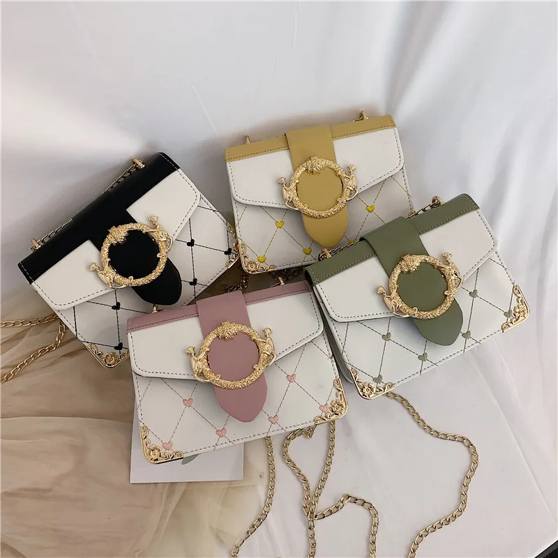 

Women's Fashion Personalized Chain Bag Girl's Nice-Looking Diamond Texture Specific Character Vogue Lady Versatile Cheap Handbag