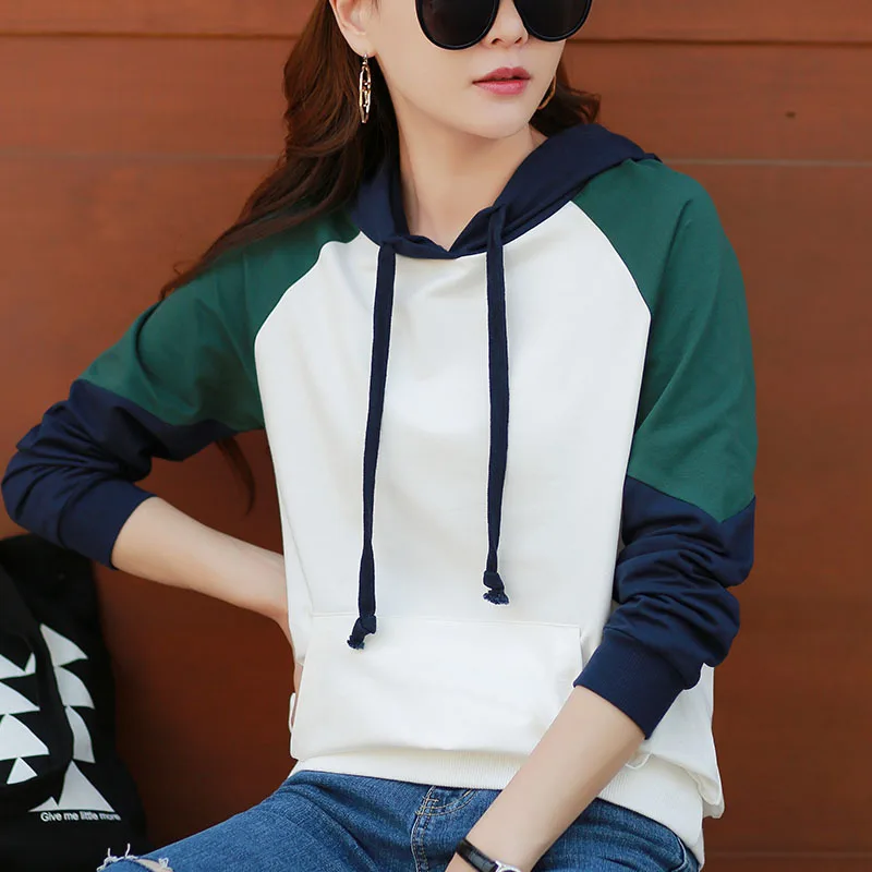

Women Casual Winter Sweatshirt Long Sleeve Pullover Femme Hooded Cactus Printed Sweatshirts black