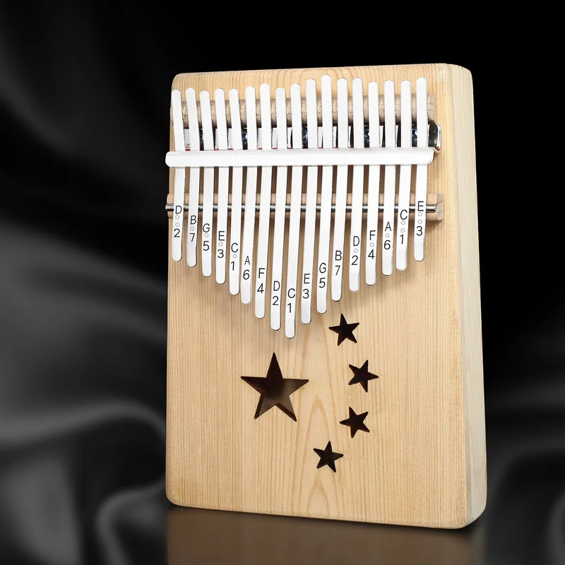 Kerus 17 teclas Kalimba africano sólido caoba dedo pulgar Piano Sanza de madera maciza mbra pulgar|Пианино| |