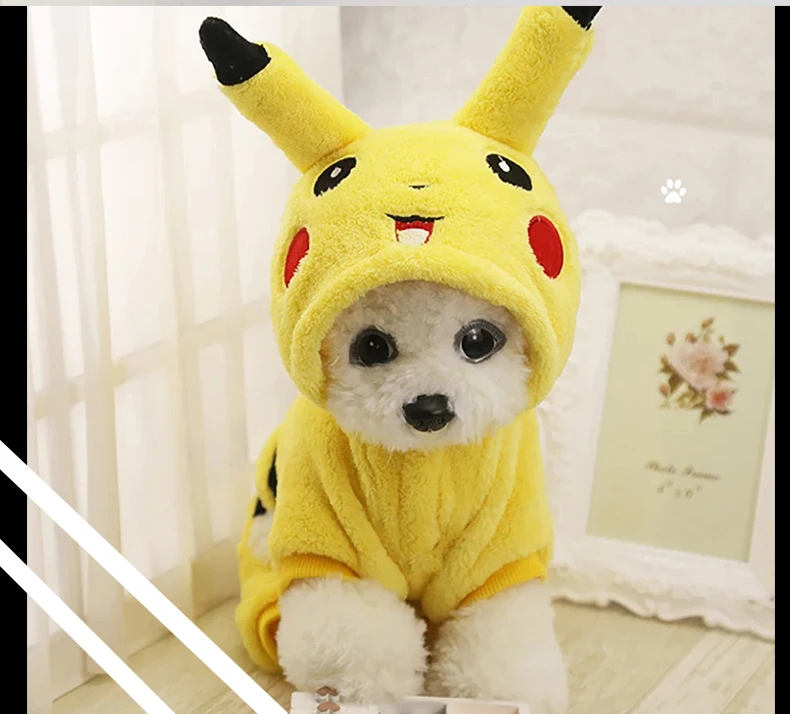SUPREPET Костюм Кошки Cute Pet Одежда Пикачу Косплей Одежда Осень Зима Одежда для Кошек Главная Пижама Щенок Толстовка С Капюшоном Собака Пальто