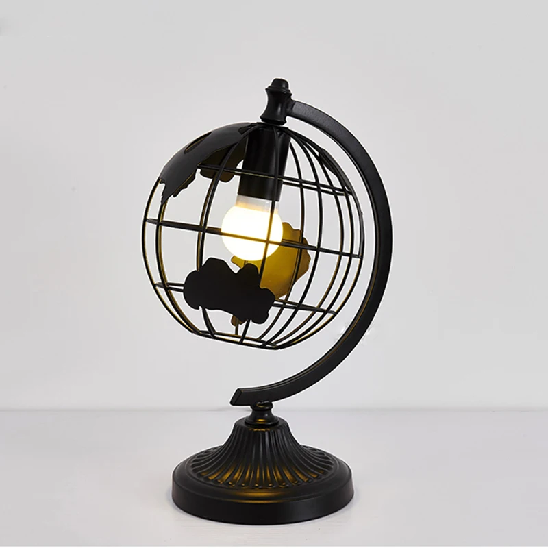 

Modern Nordic E27 Simple Table Lamp Iron Globe Beside Lamp For Bedroom Lamps Living Room Table Lights Home Decor Study Desk Lamp