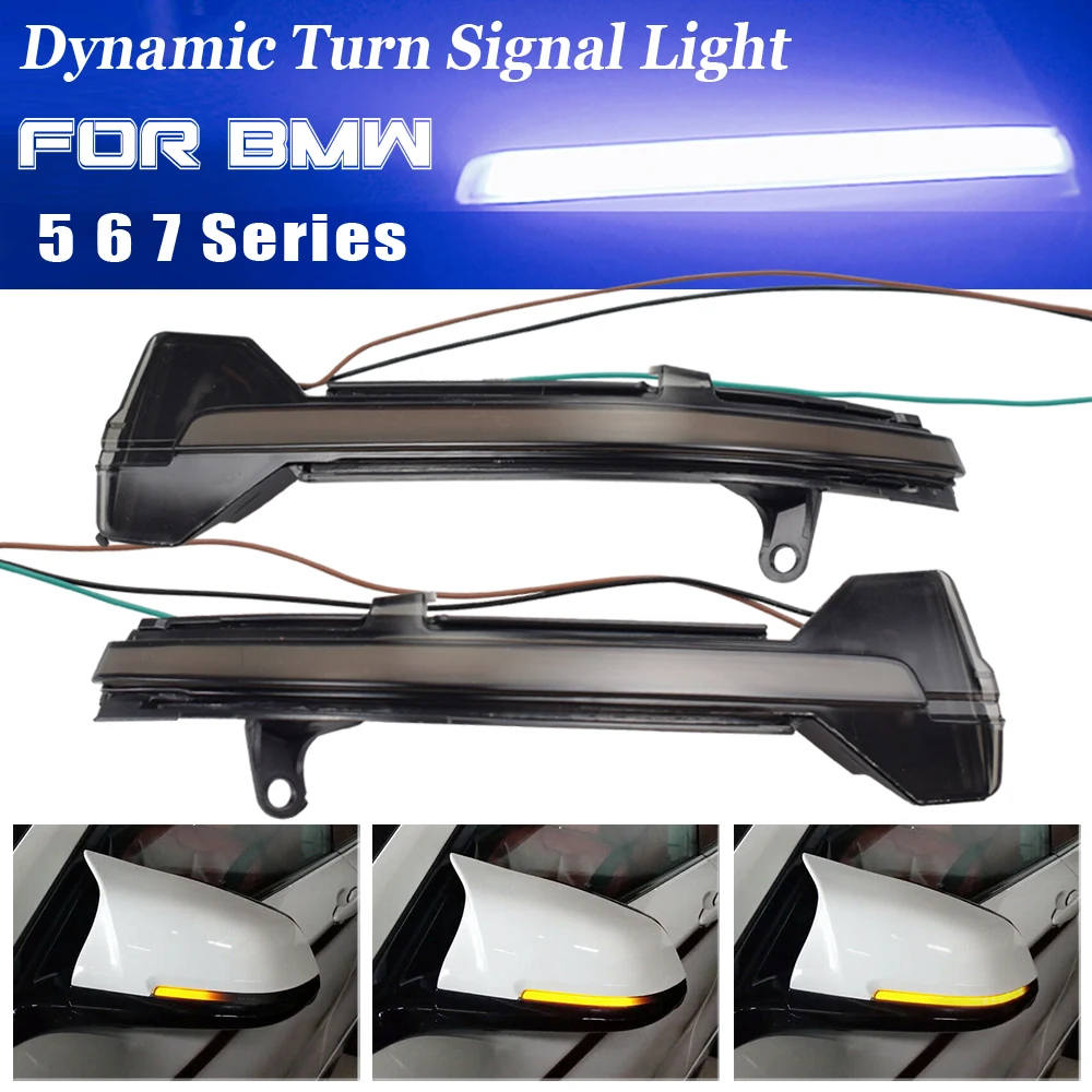 

Flowing Mirror Indicator Blinker Dynamic LED Turn Signal Light For BMW 5 6 7 Series F10 F11 F07 F06 F12 F13 F01