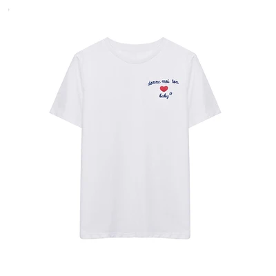 Женская белая футболка с вышивкой ручной работы на лето 2020 | одежда