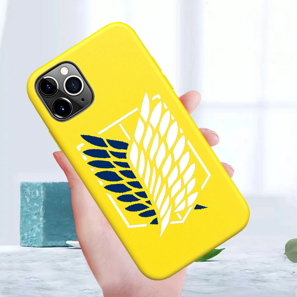 

Anime Japanese attack on Titan Phone Case for IPhone 12 11 Pro XS Max 12 Mini XR 6 S 6S 7 8 Plus Soft Candy TPU Funda Cover Etui