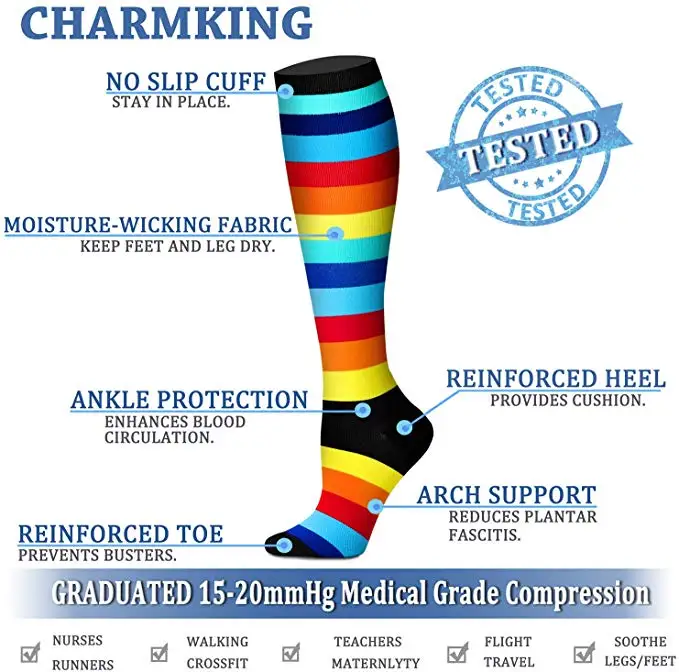 Мужские Компрессионные носки дышащие походные занятия для варикозного