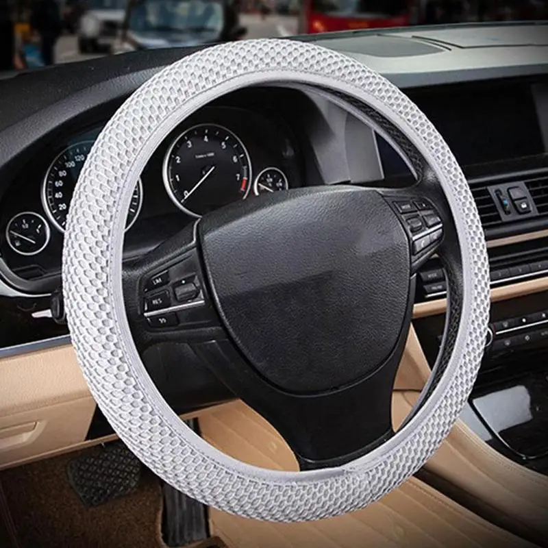 Новинка всесезонный универсальный чехол для руля из ледяного шелка тканевые