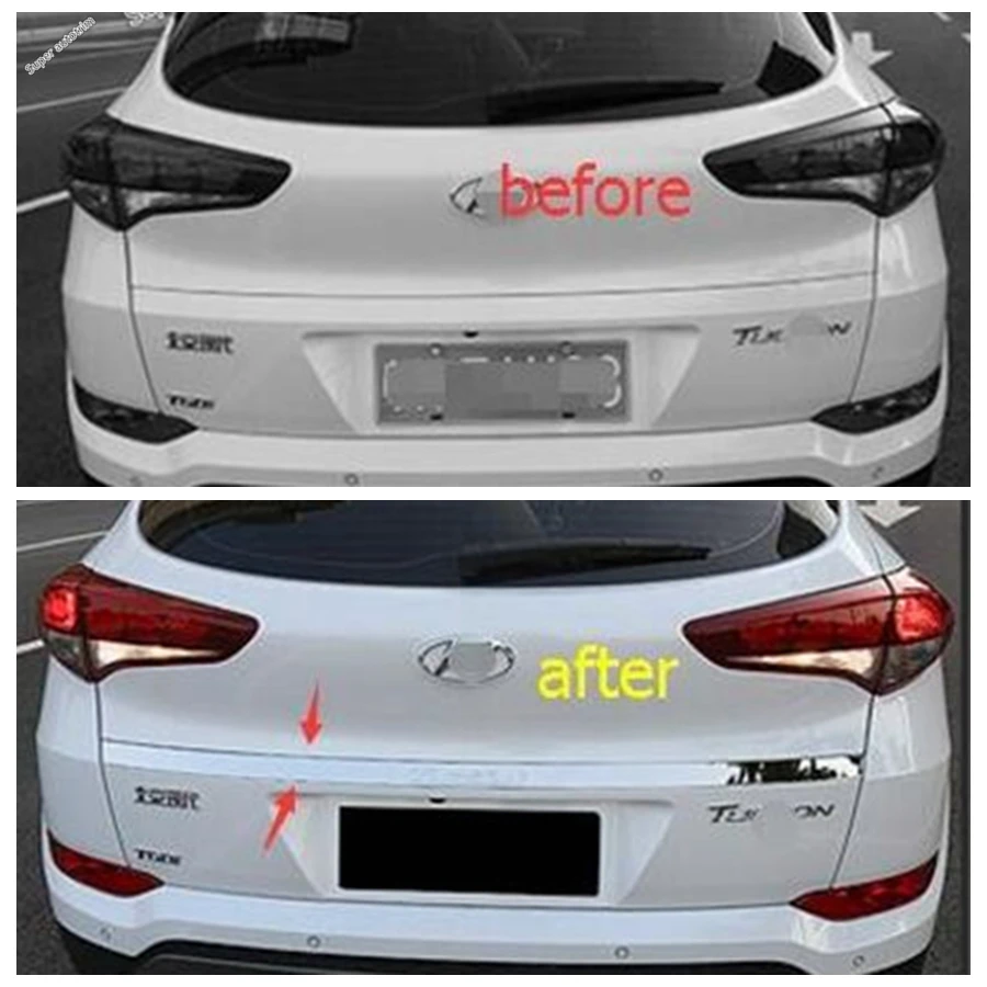 Хромированная накладка на заднюю багажник Lapetus дверь багажника наклейка для Hyundai