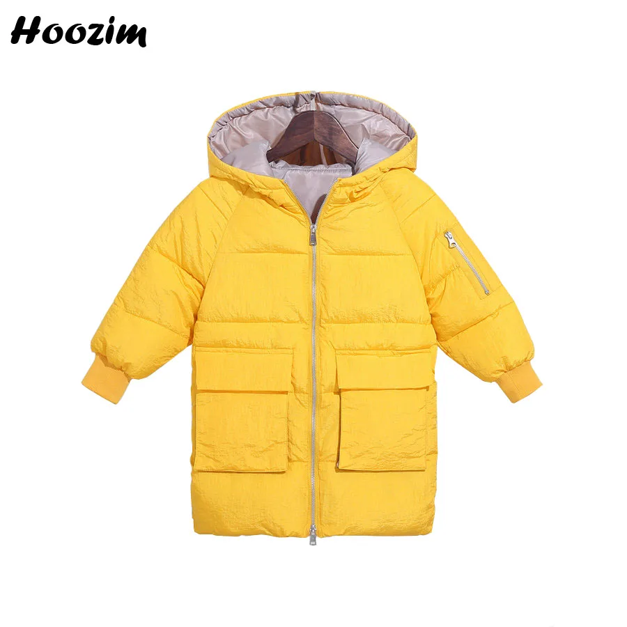 Зимняя желтая куртка для девочек от 3 до 4 лет Красивая плотная теплая парка с