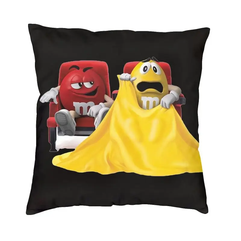 

Смешные конфеты Helloween страшная пленка Наволочка Мультфильм M & M бархатные Роскошные наволочки украшение для гостиной