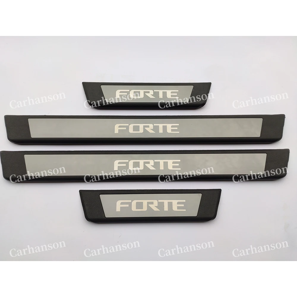 Накладка на порог для автомобиля Kia Forte аксессуары протектор автомобильной