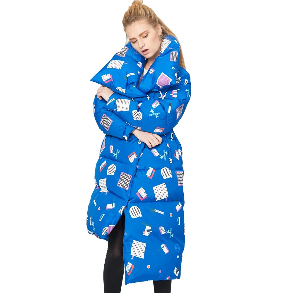 Новинка Зима 2019 стильное большое Стеганое пальто в европейском и американском