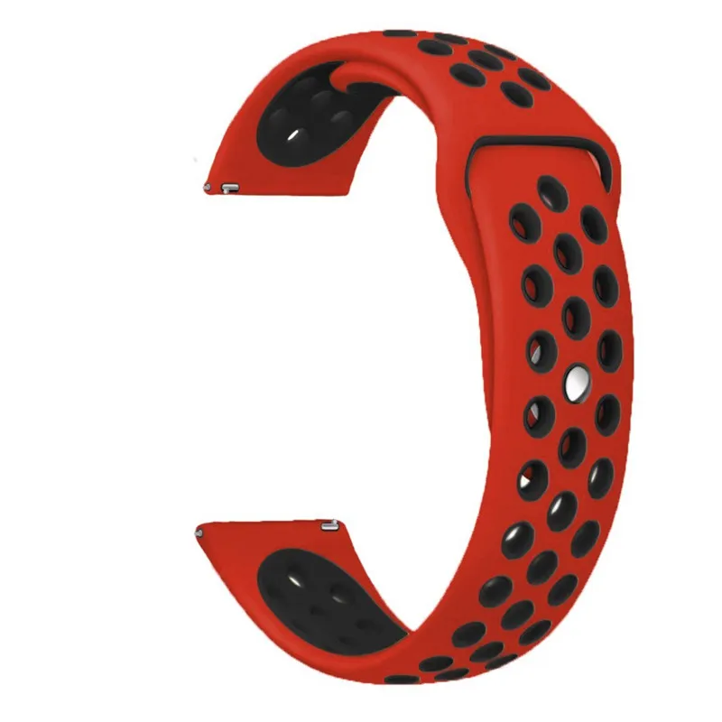 Red Black Силиконовый ремешок для часов samsung Galaxy Watch Active Band gear S2 Classic Sport 20 мм Galaxy Watch 42 мм Quick Release Watch Band - Цвет ремешка: Red Black