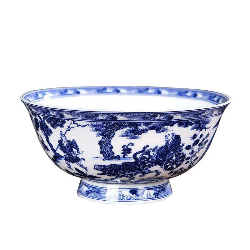 

Blue and White Porcelain Bowl Chinese Style Household Bone China Rice Bowl Noodle Bowl Featured Antique Bowl Tall Bowl Single