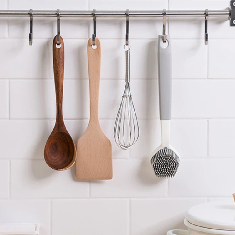 

Multifunction Kitchen Pan Cleaning Brush Silicone Long Handle Dish Pot Washing Macaron Color Brush