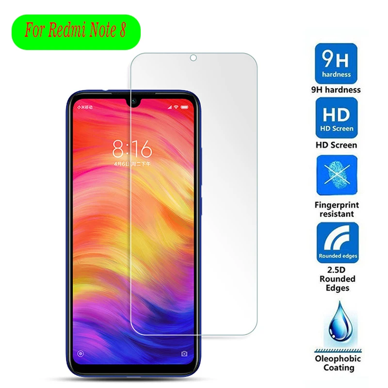 2.5D закаленное стекло для защиты экрана Xiaomi Redmi Note 8 Note8 Pro.