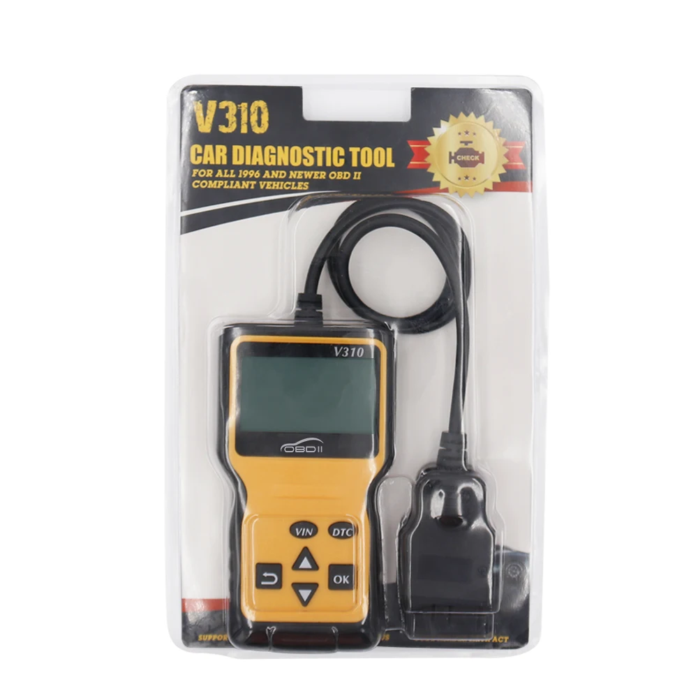 Новинка! Автомобильный диагностический сканер V310 OBDII EOBD 6 языков для всех