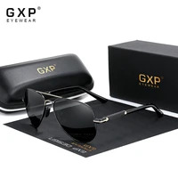 gxp 2020 aluminum photochromic polarized sunglasses men aviation driving glasses driver goggles oculos de sol masculino