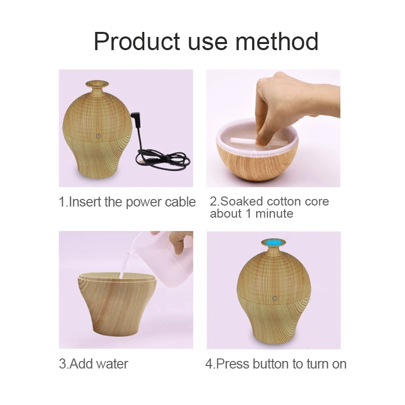 USB ультразвуковой ароматерапия диффузор Ультразвуковой увлажнитель прохладный