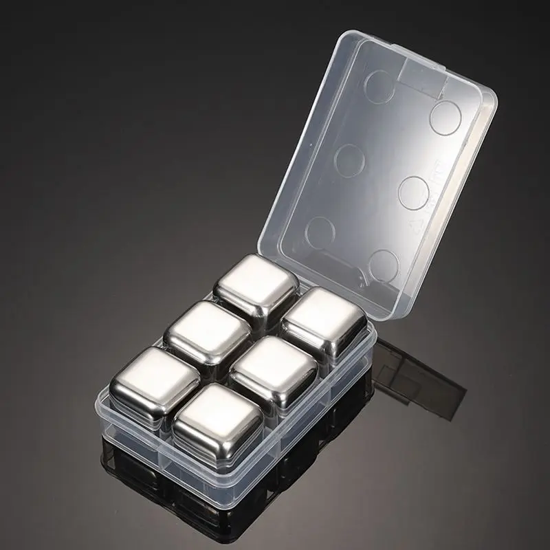 

304 stainless steel ice family bar metal iced ice tartar creative square ice quick frozen ice stone