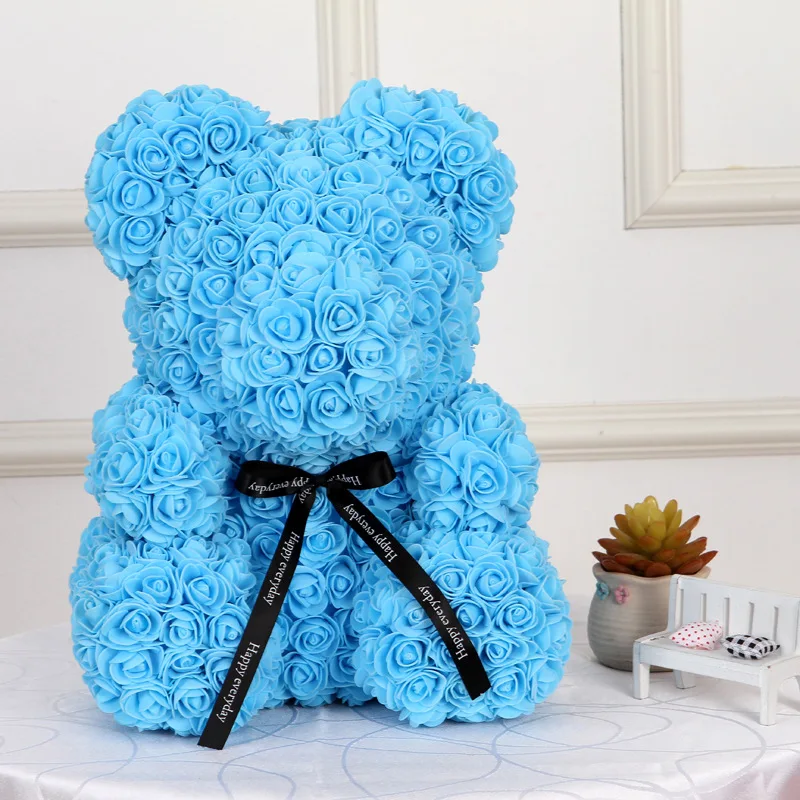 25/40 см искусственные цветы розы медведь многоцветный ПЕНА РОЗА Teddy Bear девушке на День святого Валентина, подарок ко Дню День рождения украшения