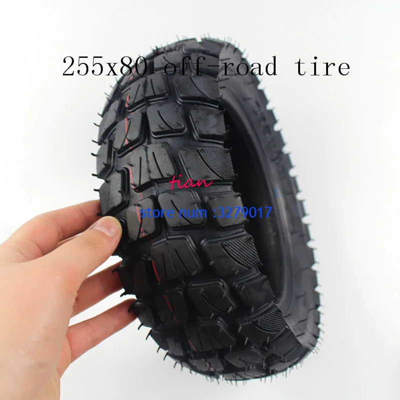 

Suitable for 10-inch cross-country tire inner tube outer tire cross-country tire anti-slip thickening electric scooter
