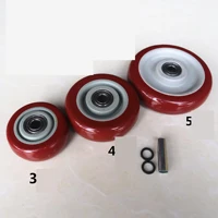 1 pc 3 inch medium sized double axle caster single wheel wear resistant trolley flat