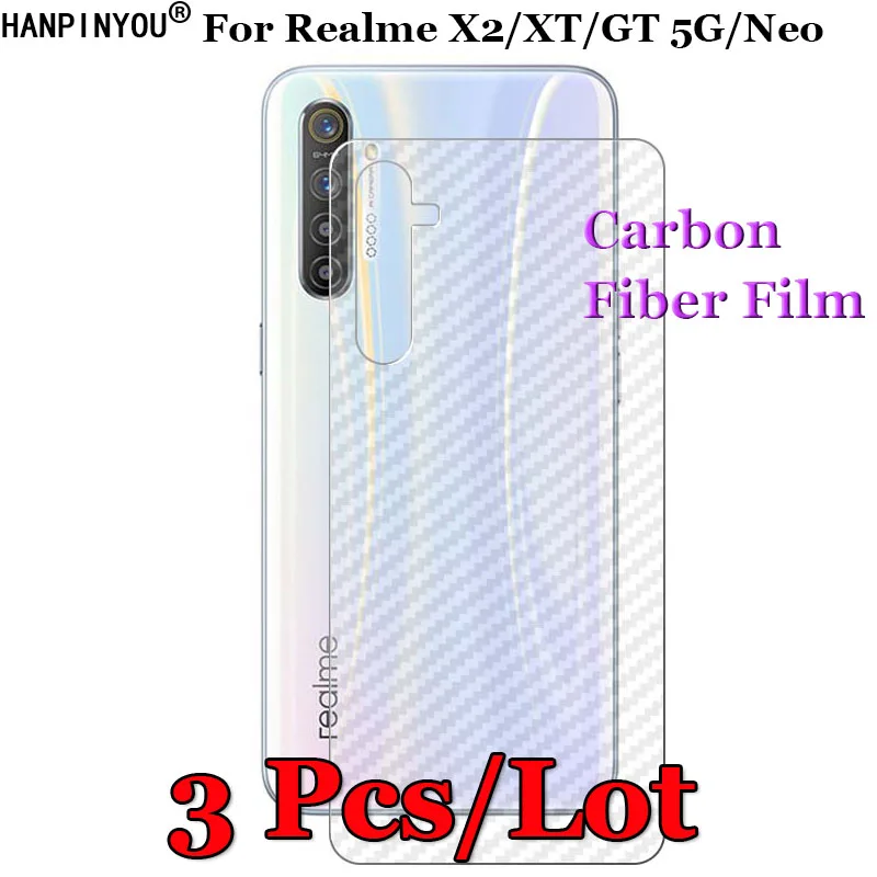 3 шт./лот для Realme XT / X2 GT Neo 5G 3D Нескользящая прозрачная углеродная волокна наклейка