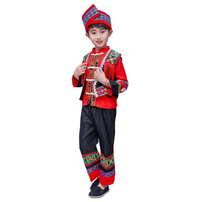 Детское традиционное китайское платье Hanfu с принтом для мальчиков|Танцевальный