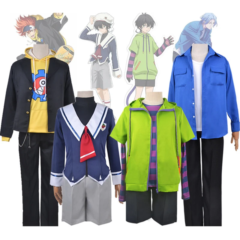 

Anime SK8 the Infinity Chinen Miya Cosplay Costume Reki Kyan Black Uniform Langa Hasegawa Blue Outfits Halloween Carnival Suit