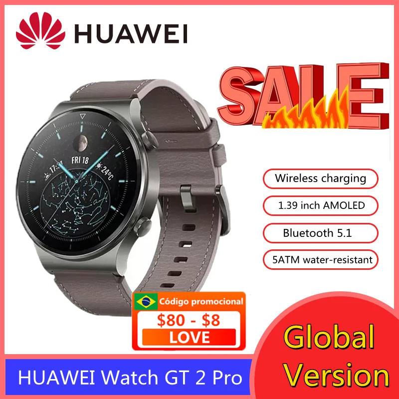 Оригинальные Смарт часы HUAWEI GT 2 Pro GT2 спортивные для фитнеса 4G GPS Беспроводная