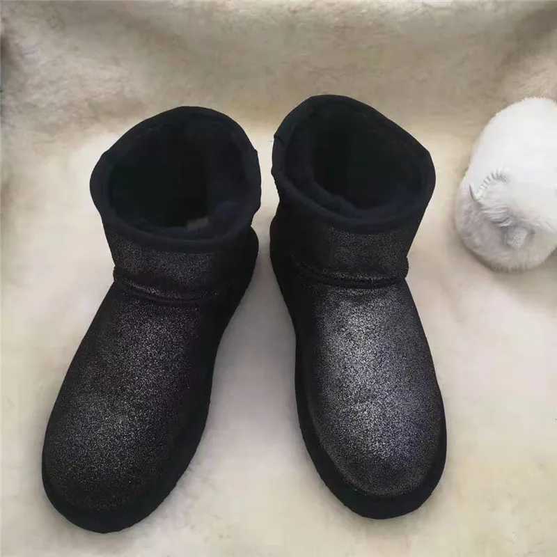 ; зимние сапоги на натуральном меху; botas mujer; классические Водонепроницаемые зимние сапоги из натуральной воловьей кожи; зимняя обувь для женщин