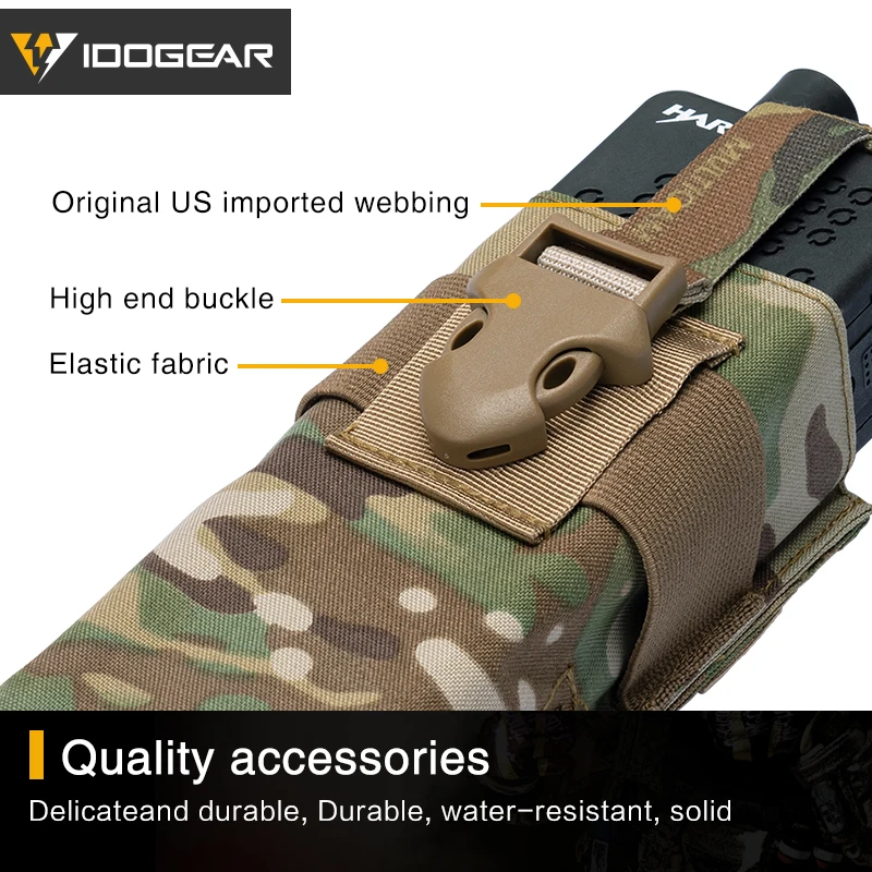 IDOGEAR Tactical Radio Pouch For Walkie Talkie MOLLE MBITR PRC148 152 Airsoft Tool 3552 | Спорт и развлечения