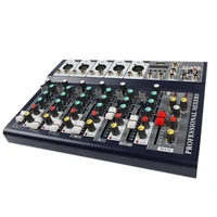 sound card audio mixer sound board console desk system interface 7 channel usb bluetooth mixing effect stereo