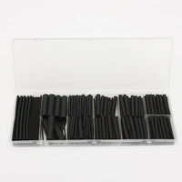240pcs black polyolefin 213141 halogen free heat shrink tubing tube cable sleeve sleeving for wrap wire kit set 45mm 90mm