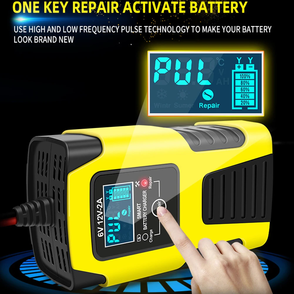 Полностью автоматическое зарядное устройство для аккумуляторов мотоцикла 6 в 12 В