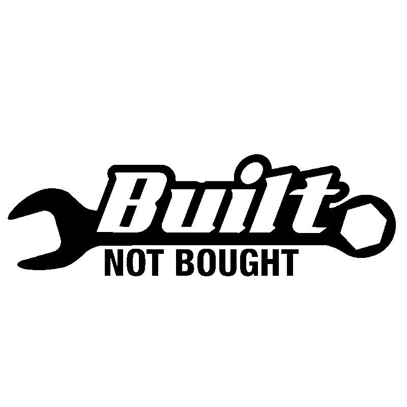 

Hot Sell Built Not Bought Vinyl Car Stickers Camper Sticker Decal Waterproof Accessories for JDM SUV RV VAN Cover Scratches