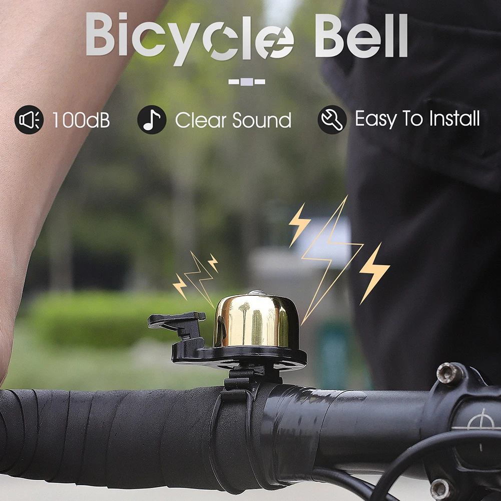 

Classical Bicycle Bell Clear Loud Sound MTB Road Bike Handlebar Copper Nylon Ring Horn Safety Warning Alarm Bell