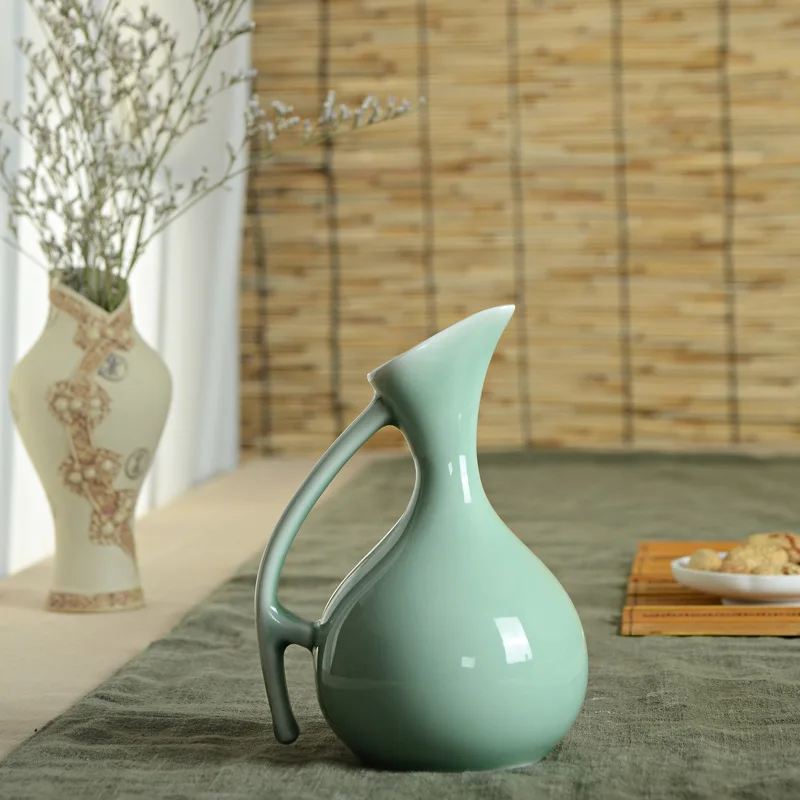 Керамика в китайском стиле набор для вина 1 горшок 6 чашек Longquan Celadon графин
