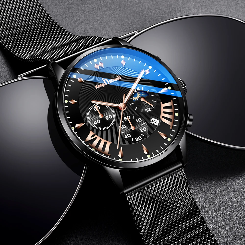 2020 Топ брендовые Роскошные Кварцевые часы мужские повседневные