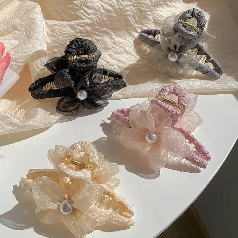 

Заколка Крабик Lace Flower Large Hair Claw Adult Hair Updo Holder Fashion Minimalistic Headdress Pinzas Para El Pelo Hair Claw