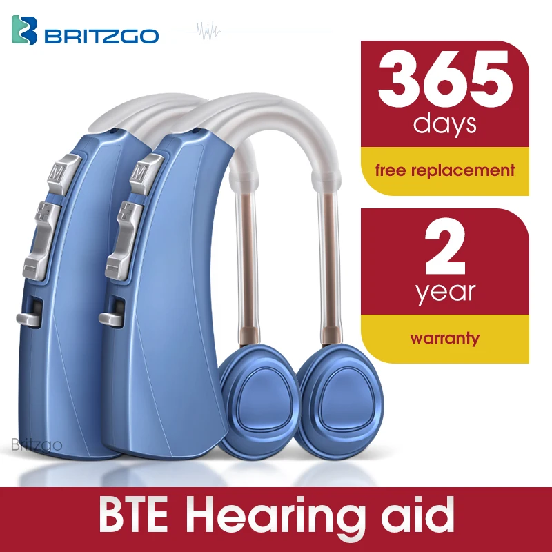 Britzgo Deaf Hearing Aids,Wireless Invisible Digital Noise Magnetic Suction Charging Sound Amplifier Behind The Ear VHP-1220