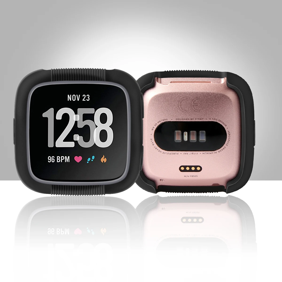 Защитный чехол для экрана Fitbit Versa из силикона и ТПУ с защитой от падения
