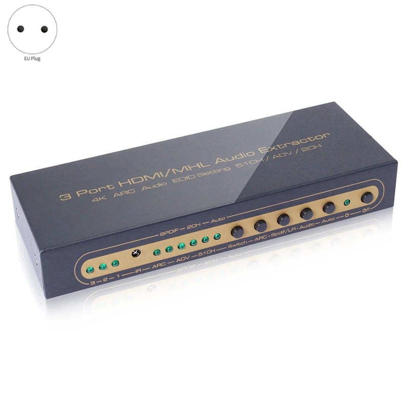 Выключатель HDMI Unnlink 3X1 UHD 4K @ 30 Гц 3-в-1 аудиовыключатель HIFI 5 1 SPDIF Toslink оптический 2RCA ARC