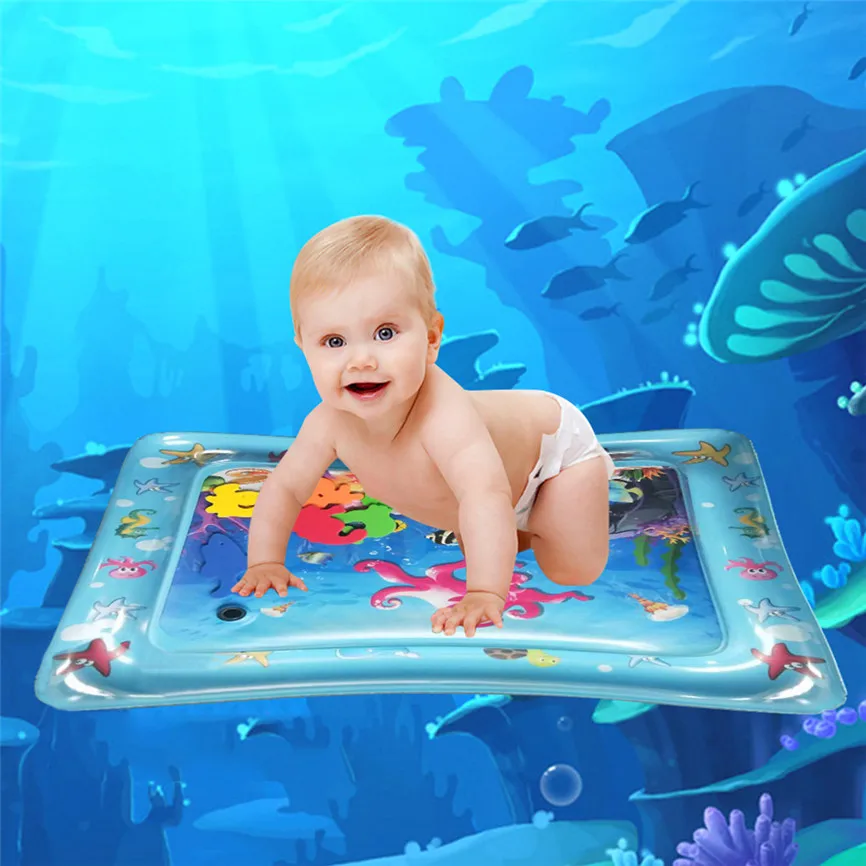 Детский водяной игровой коврик надувной утолщенный ПВХ для младенцев на животик
