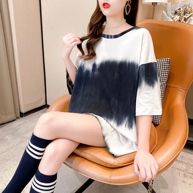 

2021 Loose Half Sleeve Women Harajuku Style Summer Short Sleeve Oversize T Shirt For Women Girls Tshirt Hipster Tops