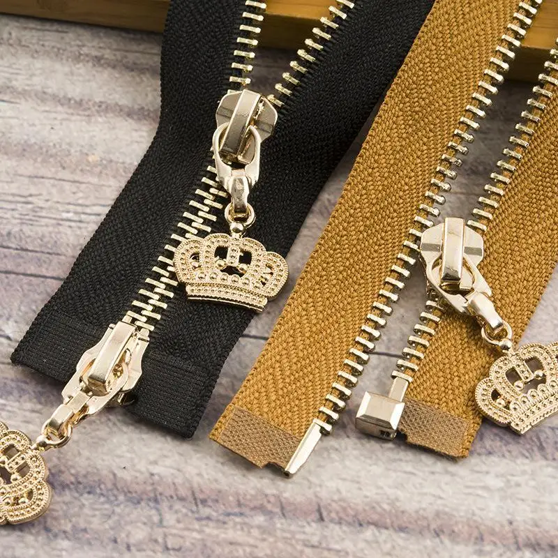 Молния с одним открытым концом № 5 медные зубья двойное открытие Декоративная