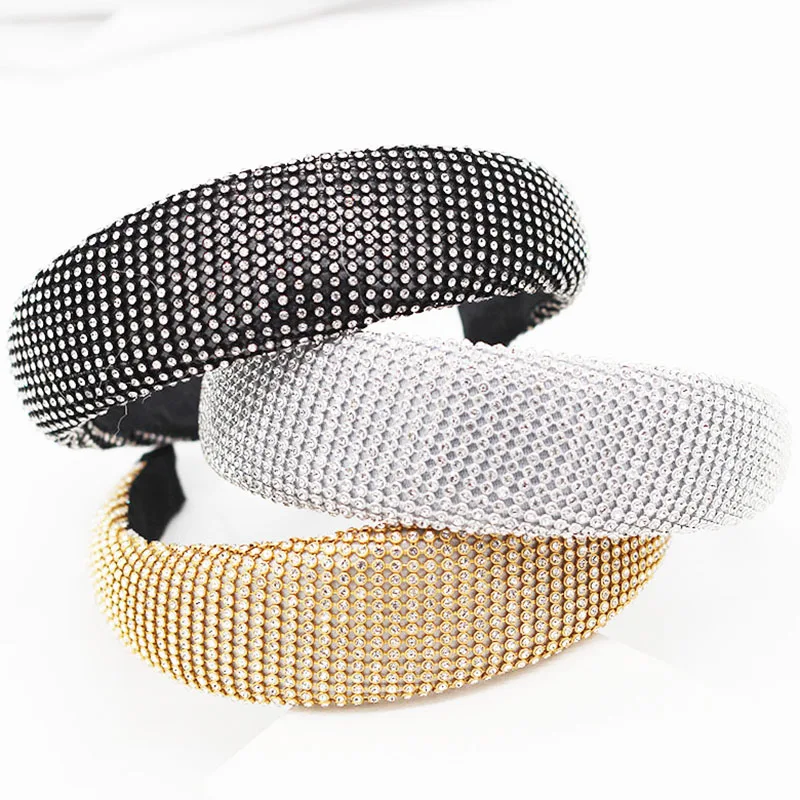 Женская тиара принцессы с блестками широкая головная повязка отражающая